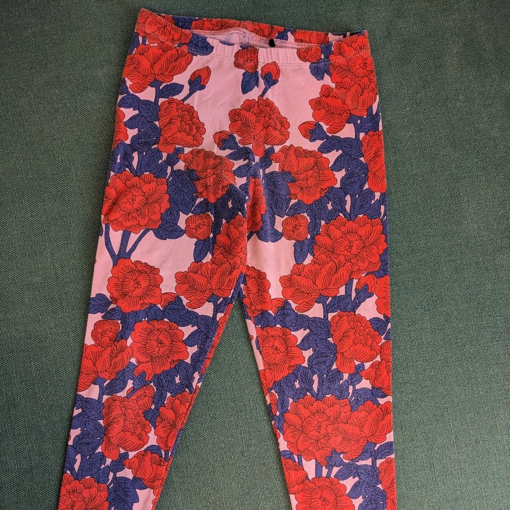 Mini Rodini Peonies Leggings sz 8-9